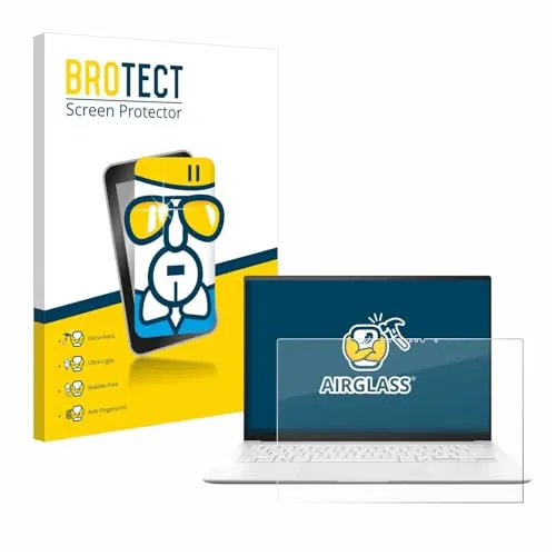 BROTECT Schutzglas für ASUS ZenBook S 14 UX5406 - Schutzfolie für ASUS ZenBook S 14 UX5406, extrem kratzfest (9H), ultra-transparent und mit Anti-Fingerprint-Beschichtung für ein stets klares Display.