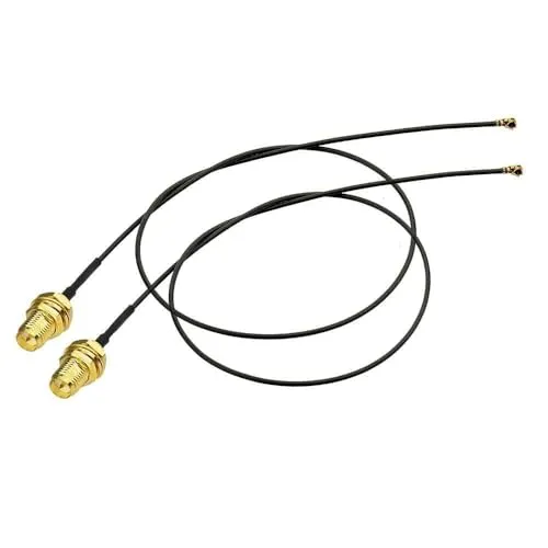 Bingfu WLAN Kabel, 25cm M.2 NGFF Kabel auf RP-SMA Buchse Schottmontage WiFi-Antennenkabel 2-Pack Verlängerungskabel Kompatibel mit Intel Schnittstelle Drahtlose Netzwerkkarte WiFi-Adapter