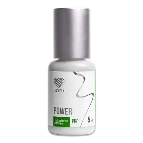 LOVELY Wimpernkleber POWER - 5ml mit 2 Sek. Trocknungszeit - Hochwertiger Wimpernkleber für Wimpernverlängerung, ideal für Studios. Trocknet in nur 2 Sekunden und bietet bis zu 6 Wochen Halt. Perfekt für präzise Anwendungen und erfahrene Stylisten.