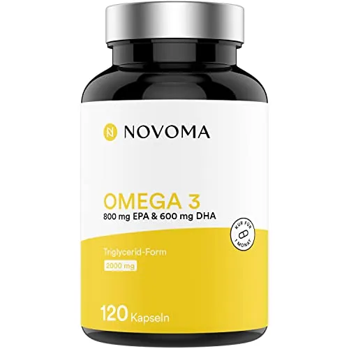 Omega 3 Epax® Fischöl 2000 mg/Tag | Rein und konzentriert | 120 Kapseln - Omega-3 Öl mit 2000 mg Fischöl pro Tagesdosis, reich an EPA und DHA. Geruchlos und nachhaltig gewonnen, ideal für Herz-Kreislauf-Gesundheit.