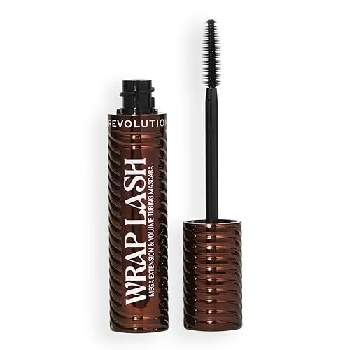 Revolution, Wrap Lash Tubing Mascara, Wischfest & Wasserfest für Maximale Länge und Volumen, Vegan & Tierversuchsfrei, Braun, 8,5 ml