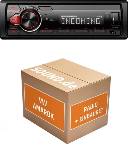 Autoradio Einbaupaket Pioneer MVH330DAB für VW Amarok Schwarz | Bluetooth & DAB+