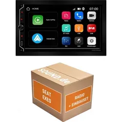 JUST SOUND ESX VMX700DAB Autoradio Einbauset für Seat Exeo 3R - Komplettes 2-DIN Autoradio Einbauset für Seat Exeo 3R (2008-2013) mit ESX VMX700DAB. Einfacher Austausch ohne Schneiden oder Löten, inklusive Lenkradinterface und DAB-Antenne für besten Empfang.
