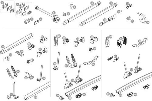 Schienenbügelendkappe mit Sicherungsband von Thule