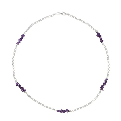 XEN Set mit Kette, Armband und Ohrstecker Amethyst XSET122 (45 cm)