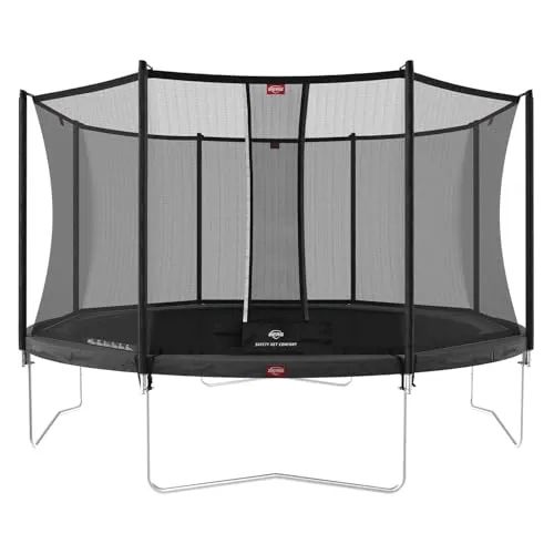 BERG Trampolin rund 200 cm grau mit Sicherheitsnetz Comfort von BERG