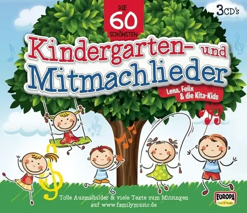 Die 60 schönsten Kindergarten- und Mitmachlieder - Hörbücher mit einer Auswahl an fröhlichen und einladenden Liedern, die Kinder zum Mitsingen und Mitmachen animieren.