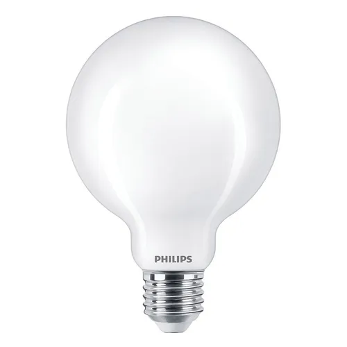 Philips E27 LED Globe G93 Lampe 7W - Energiesparende LED-Kugel mit blendfreiem Licht, ersetzt herkömmliche 60W-Lampe und sorgt für warmweißes Licht in jedem Raum.