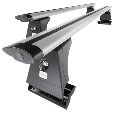 Mossa - Alu-Dachträger kompatibel mit BMW 7er G11 Limousine (2015-2022) - silbern Dachträger Dachgepäckträger - Montagepunkte 2