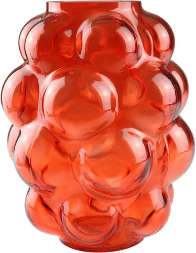 AM Design Dekovase Bauchige Glasvase in Orange in orange von AM Design
