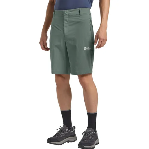 Jack Wolfskin Herren Hikeout M Wander-Shorts, Slate Green, 58 EU - Herren Outdoor Shorts, wind- und wasserabweisend, extrem atmungsaktiv – ideal für aktive Wanderungen mit praktischen Taschen.