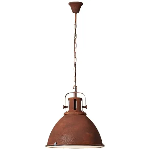 Kürzbare Vintage Hängelampe - Industriedesign Pendelleuchte mit 47cm Durchmesser - INDIVIDUELL EINSTELLBAR - Passen Sie die Höhe der Lampe einfach an, indem Sie Kettenglieder entfernen. IDEAL FÜR ESSZIMMER - Diese stilvolle Leuchte schafft eine gemütliche Atmosphäre und setzt moderne Akzente.