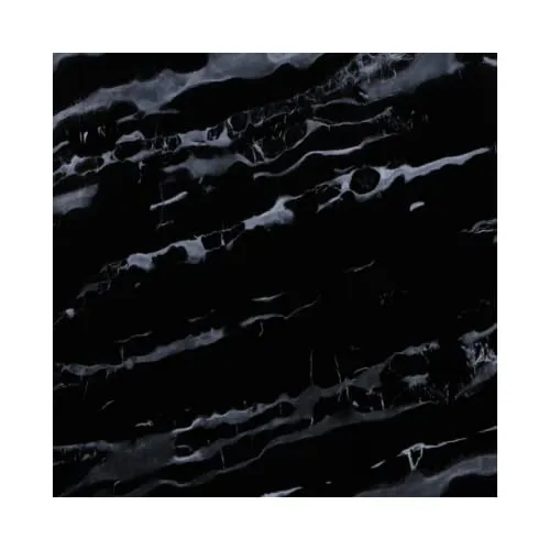 HOOZ Glasplatte 80 x 80 cm in Marmor Optik in schwarz von CasaXXl