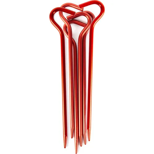 Tatonka Zelthering/Tent Peg Basic 19cm (6 Stück) - Zeltheringe aus Aluminium im 6er-Pack - rot
