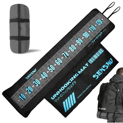 Senshu Abhakmatte zum Vermessen von Fischen - Schonendes Abhaken, kleines Packmaß, Platzsparend zusammenrollbar