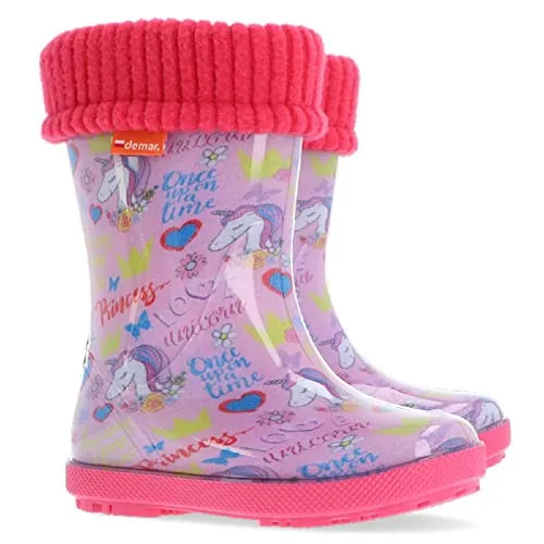 demar. Kinder Gummistiefel gefüttert Hawai LUX Unicorn pony (numeric_28)