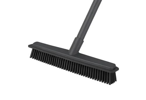 HAC24 Abziehbesen Gummibesen Gummi Kehrbesen Stiel Universalbesen, (1-tlg), mit Teleskopstiel 86-120 cm und Wasser Abzieher