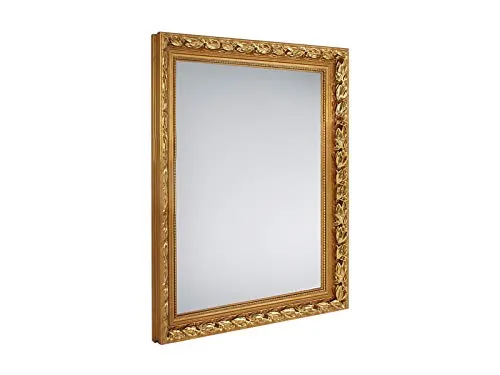 MIRRORS AND MORE Barockspiegel Tanjaa - Eleganter goldfarbener Wandspiegel in Barockstil, 55x70 cm, ideal für stilvolle Wohnräume und als Blickfang in jedem Raum.