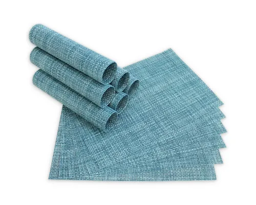 matches21 HOME & HOBBY Platzset Tischsets ELEGANCE 12er Set Blau als Tischuntersetzer, (12-St), Abwaschbare Platzsets als Tischunterlagen für Ess-Tisch Tisch-Deko
