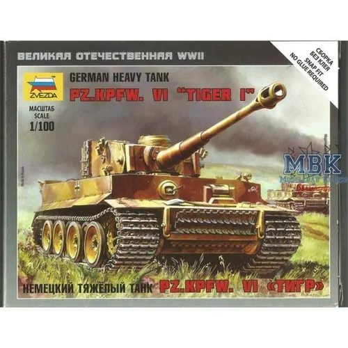 ZVEZDA ZV6256 1:100 Tiger I German Heavy Tank