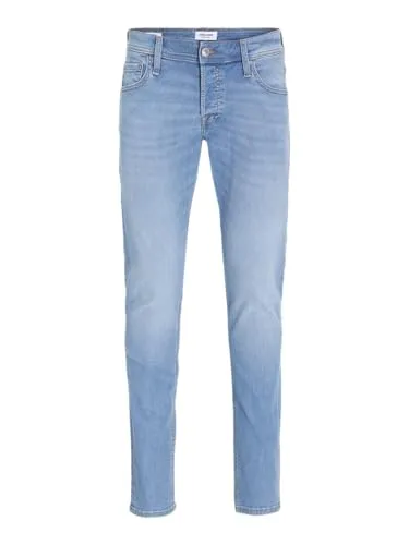 Jack & Jones PlusSize Slim-fit-Jeans JJIGLENN JJORIGINAL MF 071 NOOS blau 52 - Modische Slim-fit-Jeans in Blau, aus elastischem Denim für optimalen Tragekomfort. Ideal für einen lässigen Look mit praktischen Taschen und angesagten Abriebeffekten.