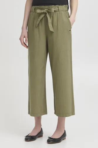 OXMO OXLINASA Damen Hose Freizeithose Culotte-Hose aus 100% Baumwolle
