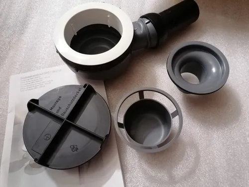 Dallmer ORIO Siphon 60 mm DN40 Ablaufgarnitur für Dusche - Duschwannen, flacher Duschablauf für optimale Wasserableitung und platzsparende Installation im Badezimmer.
