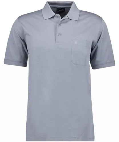 RAGMAN Poloshirt grau|silberfarben XXL in silber von RAGMAN