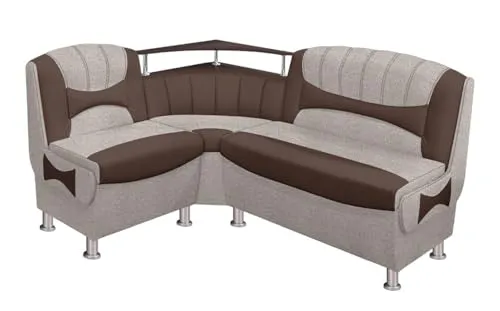 Rodnik Eckbank Samba NEW, cappuccino-braun mit Stauraum in braun von Rodnik