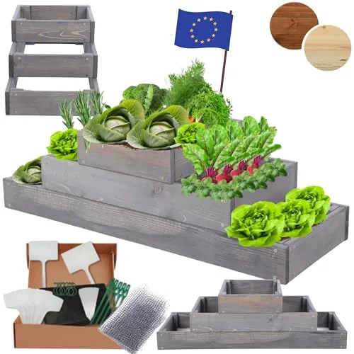 Modo24 Hochbeet Holz – Flexibles Kräuter- und Gemüsebeet in vielen Größen und Farben - Vielseitiges Hochbeet aus FSC-zertifiziertem Kiefernholz für Garten, Balkon oder Terrasse. Die verstellbare Konstruktion ermöglicht ergonomisches Arbeiten und passt sich flexibel Ihren Bedürfnissen an.