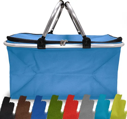 e-Best Einkaufskorb mit Tragegriffen (Hellblau 3x)