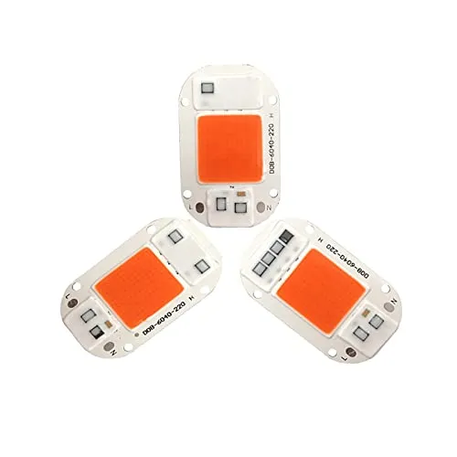 WANGCL 3 STÜCKE 50 W Vollspektrum-LED-Wachstumslicht AC 220 V LED-Lichtquelle Chip für Zimmerpflanzen, Gemüse und Blüte