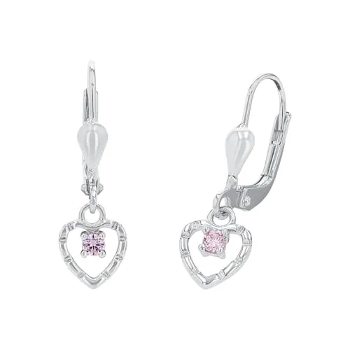 Amor Ohrhänger 925 Sterling Silber für Mädchen - Niedliche Herz-Ohrhänger aus 925 Sterling Silber, ideal als Geschenk für besondere Anlässe wie Geburtstag oder Valentinstag, kommt in einer eleganten Schmuck Geschenk Box.