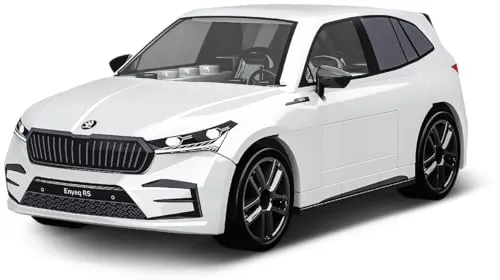 Skoda Enyaq RS, 12.5 cm x 6.5 cm x 5 cm, White