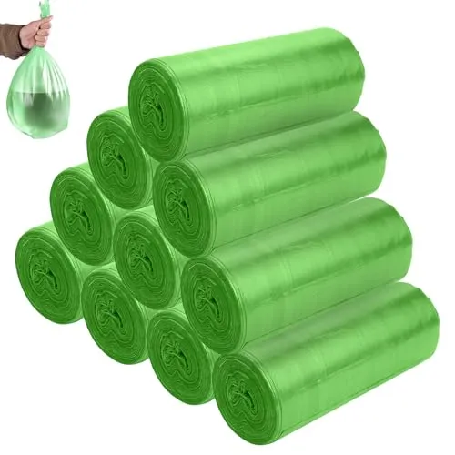 Stück Müllbeutel 20l, Besonders Reißfest und wasserdicht Mülltüten, Recycelbar Abfallbeutel für Küche Biomüllbeutel für den Restmüll und die Wertstoffsammlung (50x45cm,Grün) 200