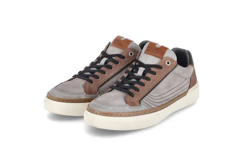 Bullboxer Low Sneaker Grau 46 EU - Stylischer Low Sneaker in Grau, Größe 46, aus hochwertigem Rauleder mit bequemem Textil-Innenmaterial – ideal für den Alltag und vielseitige Looks.