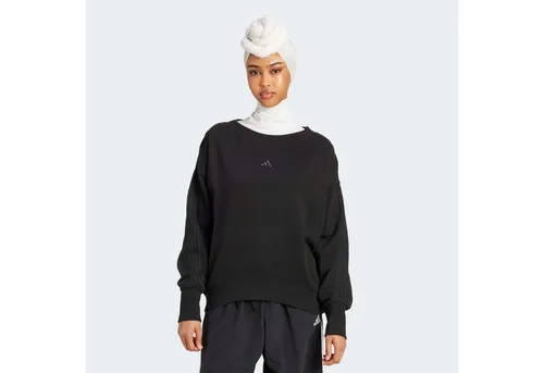 adidas Sportswear Sweatshirt SEASONAL ESSENTIALS 3-STREIFEN sportlicher Stil, Bootsausschnitt, aus French Terry