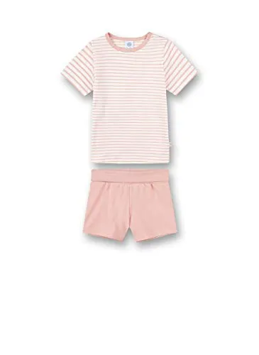 Sanetta Baby-Mädchen Schlafanzug kurz in Silver Pink, Größe 104 - Schlafstrampler für Baby-Mädchen aus weichem Bio-Baumwoll-Single Jersey mit GOTS-Zertifizierung, ideal für einen komfortablen Schlaf.