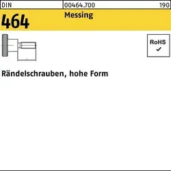 DIN 464 Rändelschraube hohe Form VG M6x8 Messing blank - 25 Stück - Hochwertige DIN 464 Rändelschrauben aus Messing, ideal für präzise Justierungen und einfache Handhabung. Perfekt für Bastler und Profis.
