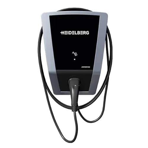 HEIDELBERG Wallbox mit App-Steuerung. Inkl. FI-Schutzschalter. 11 kW Ladeleistung. §14 a-konform. Inkl. 7,5 m Ladekabel. Bis zu 5 Jahre Garantie. Smarte Ladestation Connect.Home