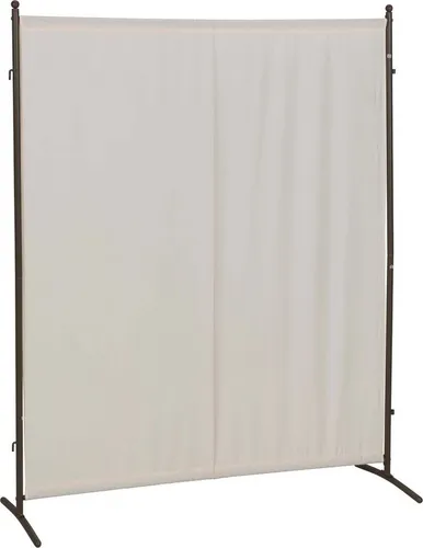 Merxx Sichtschutz Textil 157 x 190 cm – Beige - Sichtschutz für Garten und Terrasse, pulverbeschichtetes Stahlgestell mit Textilbespannung für mehr Privatsphäre und Wohnlichkeit.