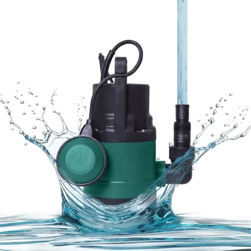 VONROC Tauchpumpe 300W - Leistungsstarke Wasserpumpe für sauberes Wasser - Wasserpumpen für schnelles Abpumpen von bis zu 6.500 l/h, ideal für Keller und Pools. Automatischer Schwimmerschalter für müheloses Entleeren!
