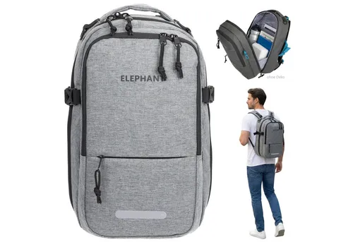 ELEPHANT Handgepäck Rucksack 40x25x20 cm für Reisen - Vielseitiger Rucksack für Damen und Herren, ideal für Handgepäck. Mit wasserabweisendem Material, verstellbarem Brustgurt und Laptopfach für 14 Zoll. Perfekt für Trekking und Fitness!