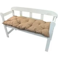 NYVI Bankauflage Ibiza 140x50 - Bequeme Sitzauflage für Gartenbänke - Auflagen & Polster, 80 mm starke Schaumstoffflocken-Füllung für optimalen Komfort, ideal für Gartenbänke mit den Maßen 140x40 bis 150x50 cm, in elegantem Beige.