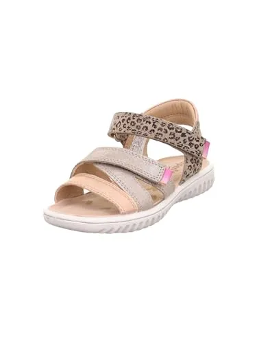 Superfit Mädchen Sparkle Sandale, Beige Gold 4000, 38 EU Weit - Sandalen für Mädchen mit anatomischer Form für gesunde Entwicklung und dezente Glitzerakzente, ideal für strahlende Kinderaugen.