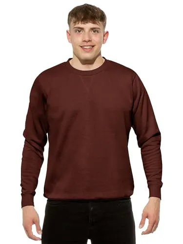 Cotton Prime Unisex Sweatshirt Pullover für Damen und Herren, Braun, Gr. M