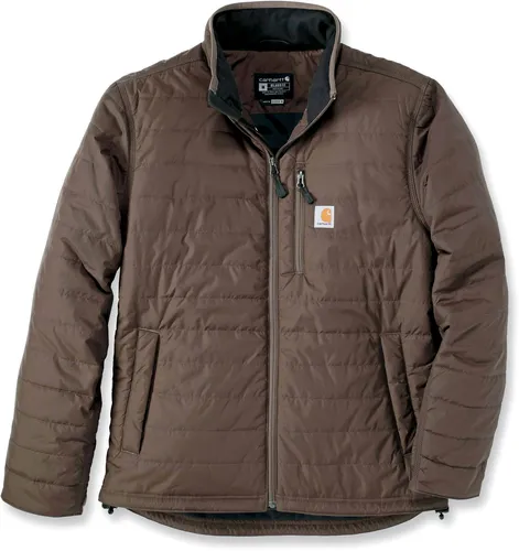 Carhartt Gilliam Textiljacke - Dunkelbraun - XXL - Funktionsjacke mit 100g Polyester-Isolierung, ideal für kalte Tage. Ausgestattet mit verstellbaren Ärmeln, tief angesetzten Taschen und einem verlängerten Rücken für optimalen Komfort.