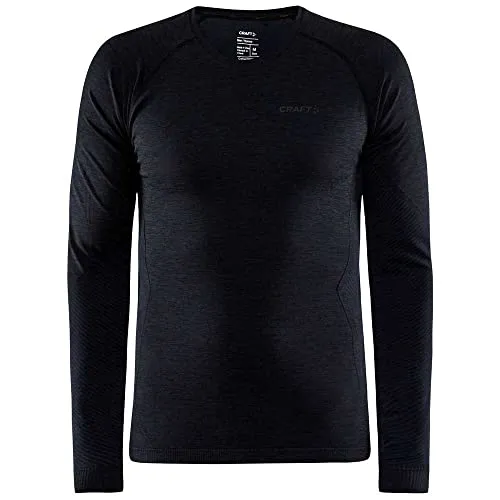 Craft - Core Dry Active Comfort L/S - Kunstfaserunterwäsche Gr S schwarz - Funktionsunterwäsche für Wintersport, nahtloses Design und Stretch für optimale Bewegungsfreiheit - Farbe: Schwarz, Gr: S. Ideal für Ski und aktive Tage im Freien!