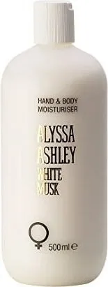 Alyssa Ashley White Musk Hand & Body Lotion 500 ml - Hautpflege mit schnell einziehender Lotion, die Körper und Hände verwöhnt und in den eleganten Duft von White Musk hüllt. Ideal für geschmeidige, zarte Haut.