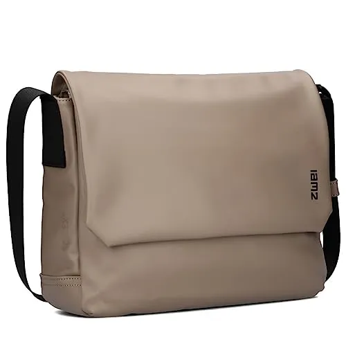 Zwei CARGO CA130 Taupe Messenger-Bag - Vielseitige Lagersysteme: Die wasserabweisende CA130 bietet Platz für Laptop und DIN A4-Unterlagen, ideal für Schule und Beruf. Komfortabel mit gepolstertem Fach und stylischem Design.